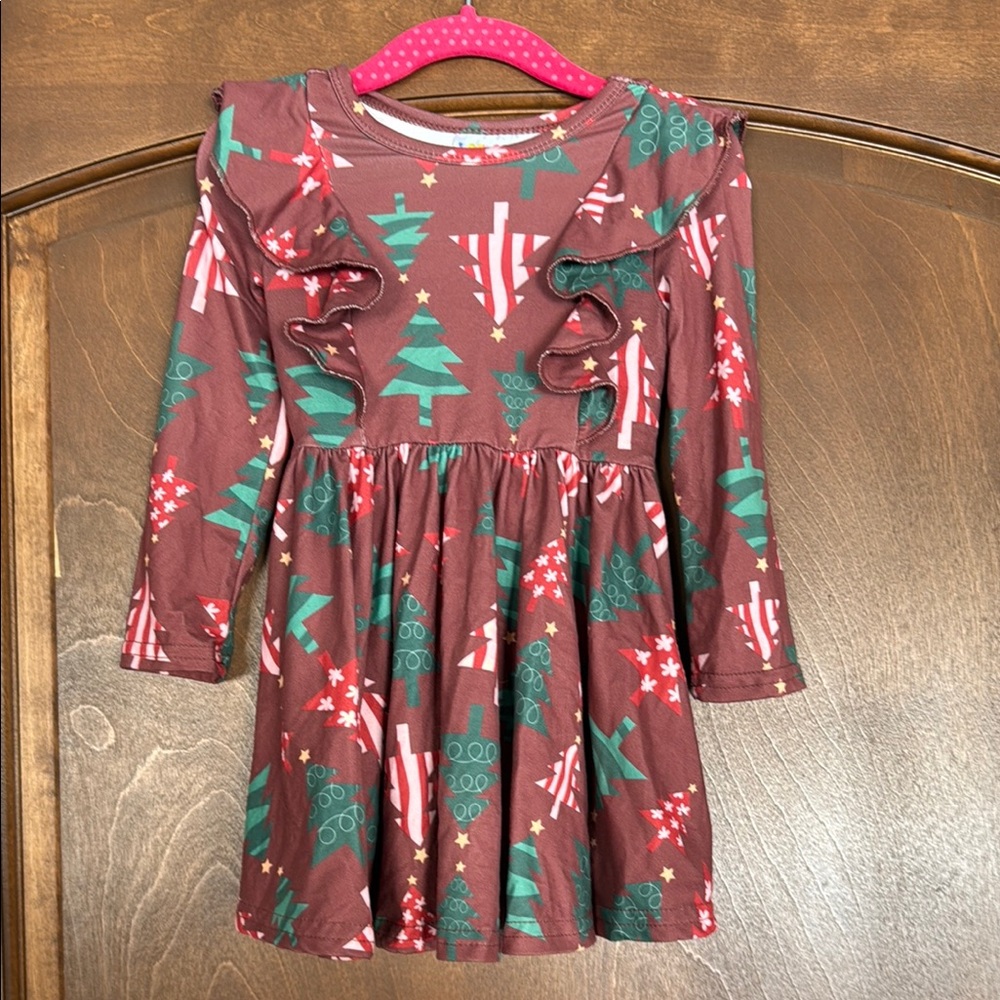 DotDotSmile Ruffle Christmas Dress